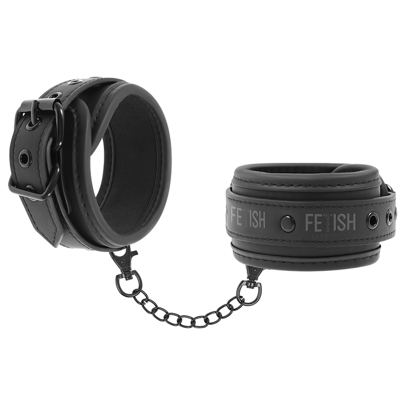 Fetish Submissive Handcuffs Vegan Leather--