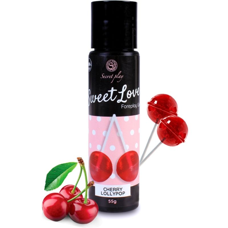 Secretplay Cherry Lollipop Gel Sweet Love 60 Ml - Water Based Flavored Lube--