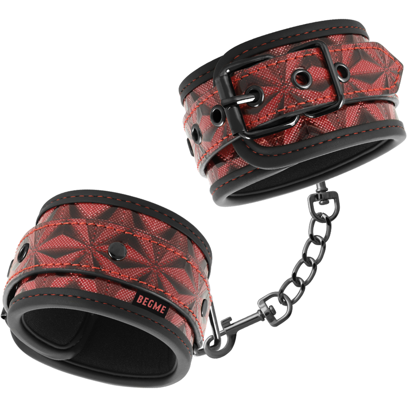 Begme BDSM Bondage Red Edition Hand Cuffs--