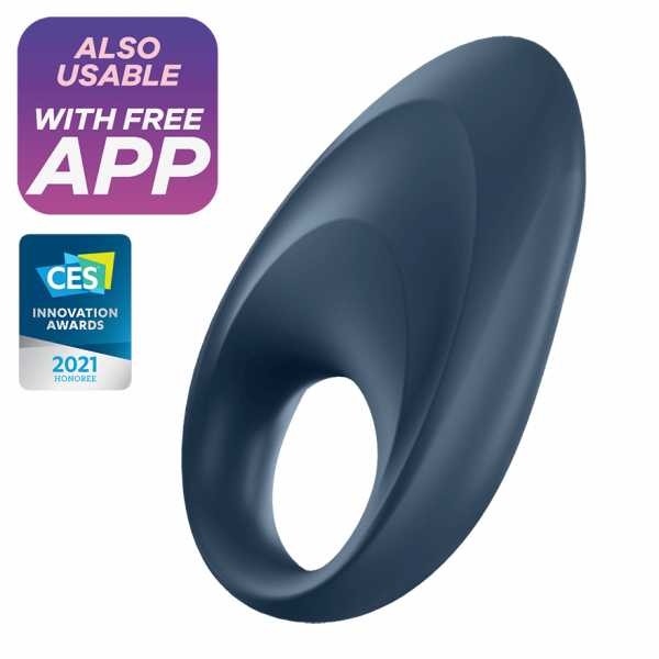 SATISFYER MIGHTY ONE COCK RING APP-Sextech Penis Ring--