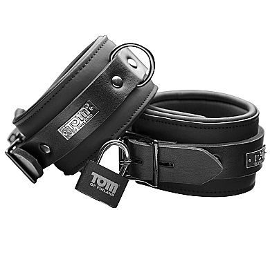 Tom Of Finland Neoprene Ankle Cuffs With Lock--