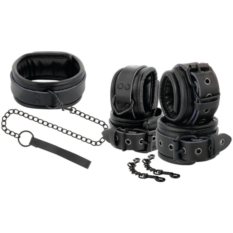 Darkness Leather And Handcuffs Black--