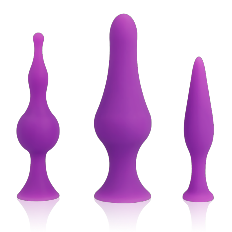 Ohmama Silicone Anal Plug Set - Purple--