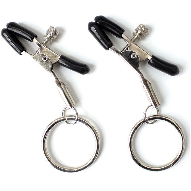 Ohmama Fetish Nipple Clamps With Rings--