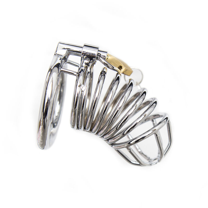 Ohmama Fetish Metal Chastity Lockable Cock Cage Size S--