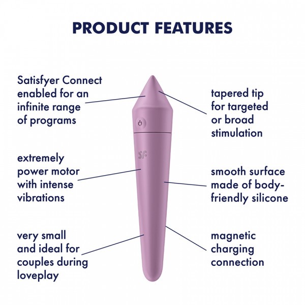 Satisfyer Ultra Power Bullet 8 - Sextech Bluetooth Vibrator--