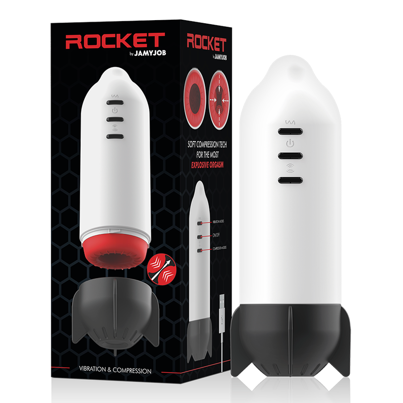 Jamyjob Rocket Automatic Male Masturbator Soft Compression Tech And Vibration