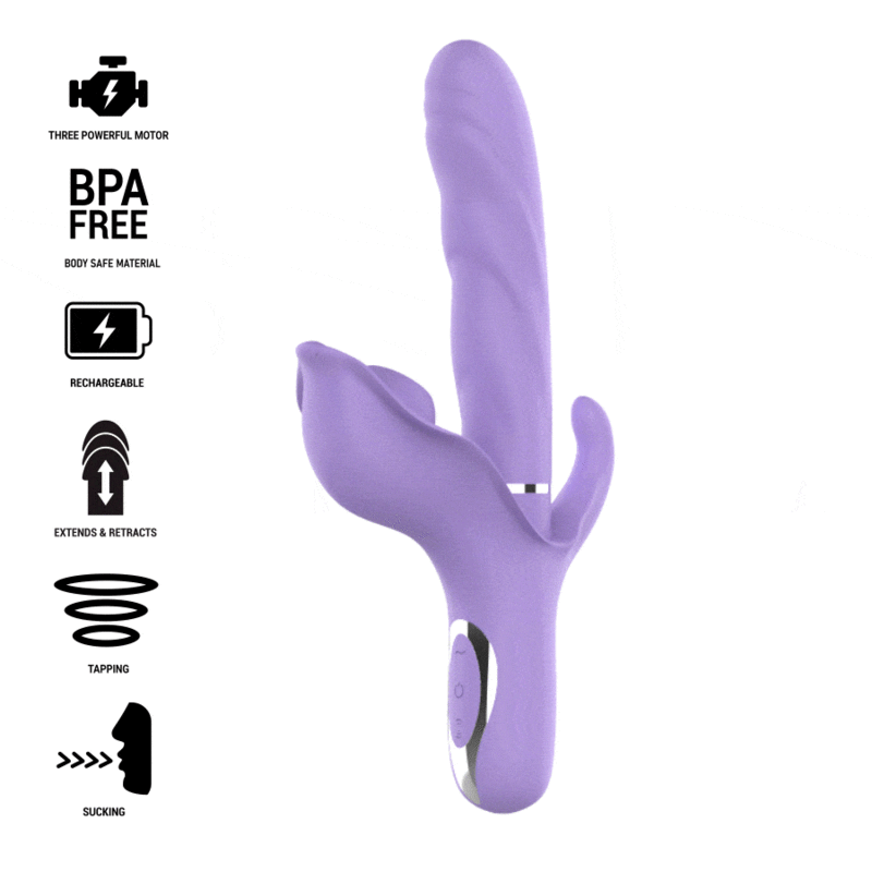 Billie Multifunction Vibrator Suction & Pulsing Purple